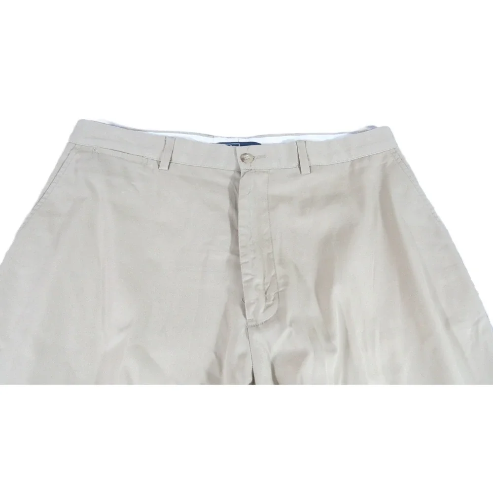 VTG Polo Ralph Lauren Prospect Chino Flat Front Pants Men 36x30 Khaki Beige EUC
